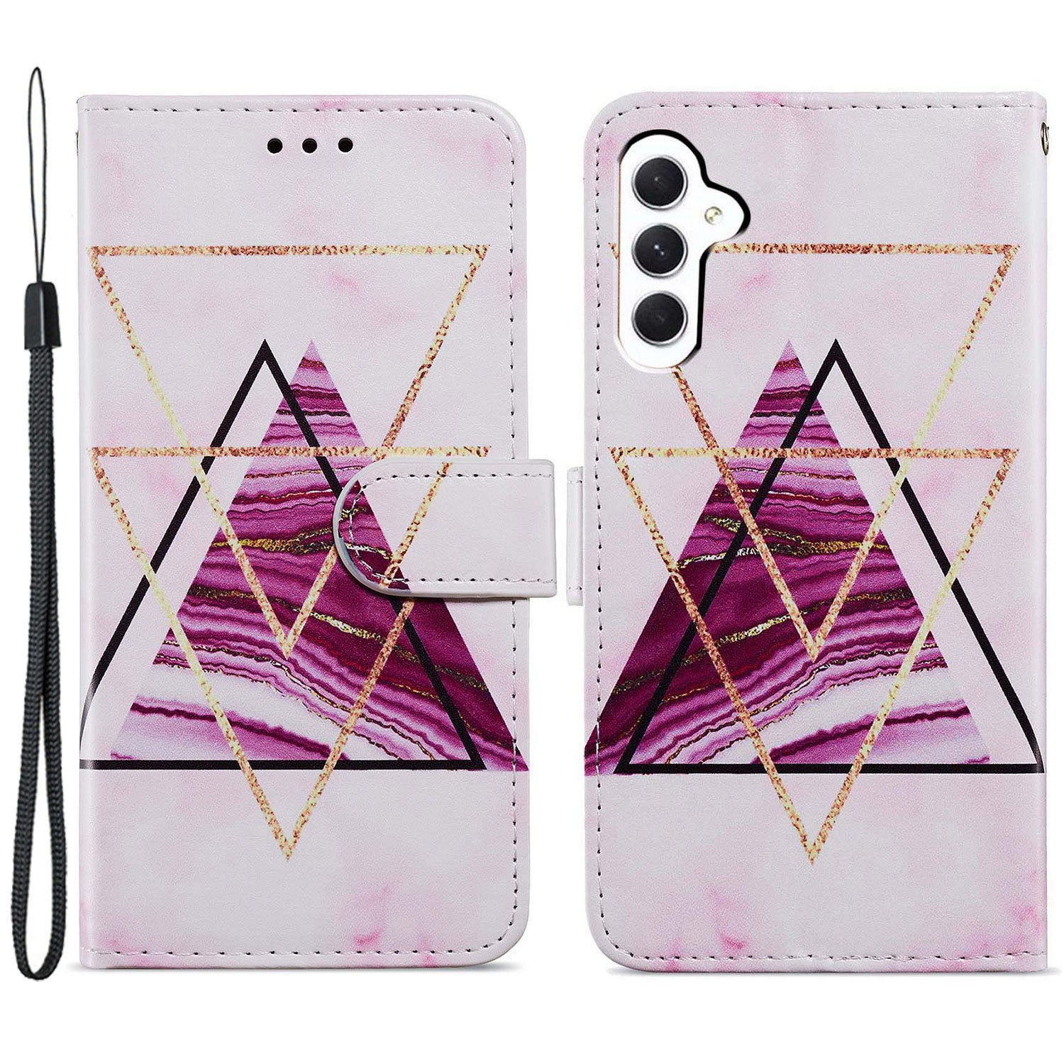 Pro Samsung Galaxy A05s 4G peněženkové pouzdro PU kožený kryt na telefon s potiskem Pro Samsung Galaxy A05s 4G peněženkové pouzdro PU kožený kryt na telefon s potiskem